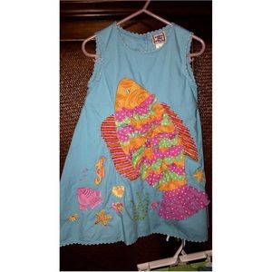 Colorful and comfy Cotton Kids fish dress. EUC